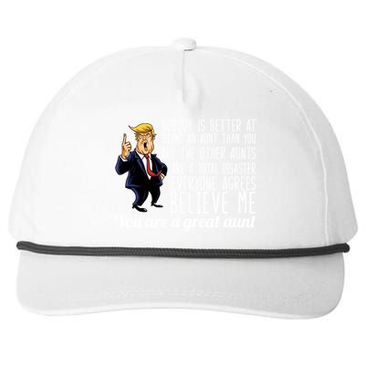 Your A Great Aunt Donald Trump Snapback Five-Panel Rope Hat