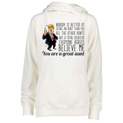 Your A Great Aunt Donald Trump Womens Funnel Neck Pullover Hood