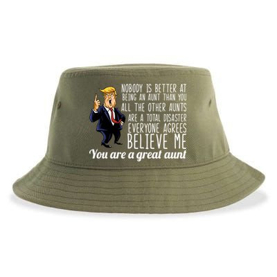 Your A Great Aunt Donald Trump Sustainable Bucket Hat