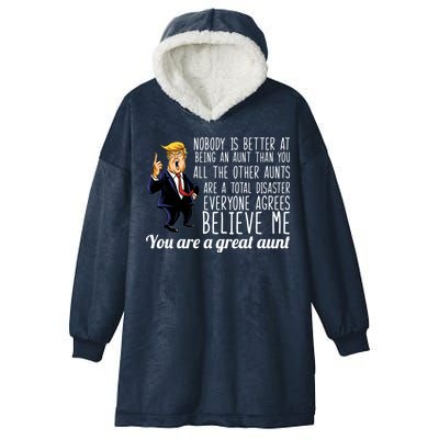 Your A Great Aunt Donald Trump Hooded Wearable Blanket