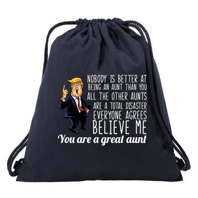 Your A Great Aunt Donald Trump Drawstring Bag