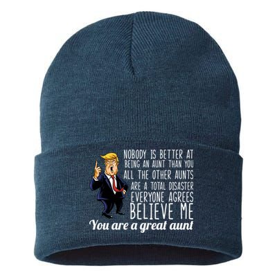 Your A Great Aunt Donald Trump Sustainable Knit Beanie