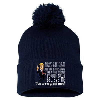 Your A Great Aunt Donald Trump Pom Pom 12in Knit Beanie