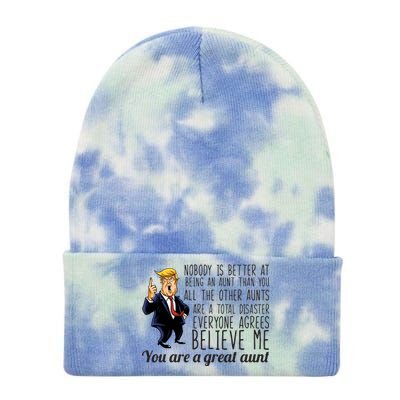 Your A Great Aunt Donald Trump Tie Dye 12in Knit Beanie