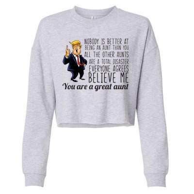 Your A Great Aunt Donald Trump Cropped Pullover Crew