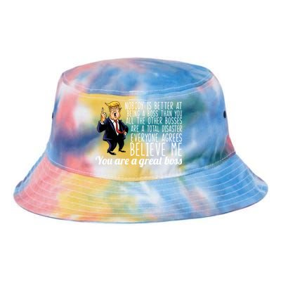 Your A Great Boss Donald Trump Tie Dye Newport Bucket Hat