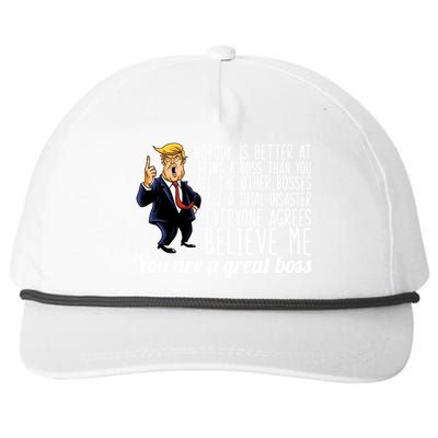 Your A Great Boss Donald Trump Snapback Five-Panel Rope Hat