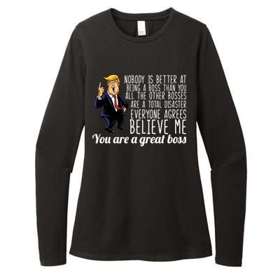 Your A Great Boss Donald Trump Womens CVC Long Sleeve Shirt