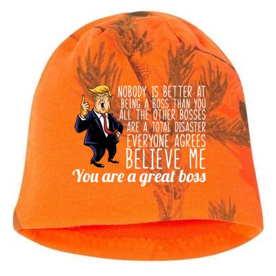 Your A Great Boss Donald Trump Kati - Camo Knit Beanie