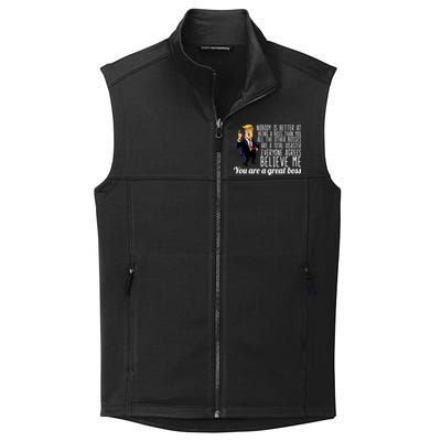 Your A Great Boss Donald Trump Collective Smooth Fleece Vest