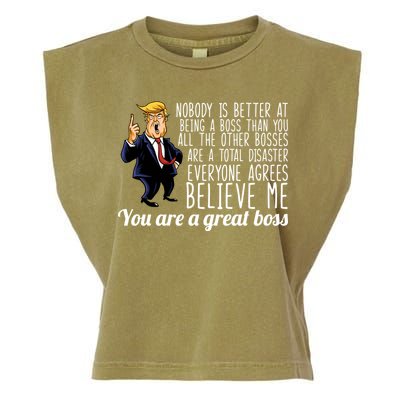 Your A Great Boss Donald Trump Garment-Dyed Women's Muscle Tee