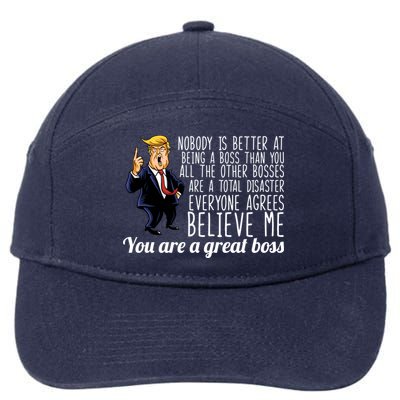 Your A Great Boss Donald Trump 7-Panel Snapback Hat