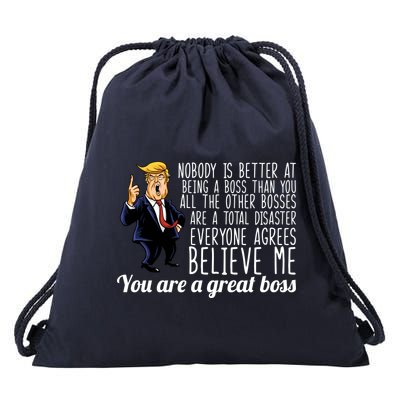 Your A Great Boss Donald Trump Drawstring Bag