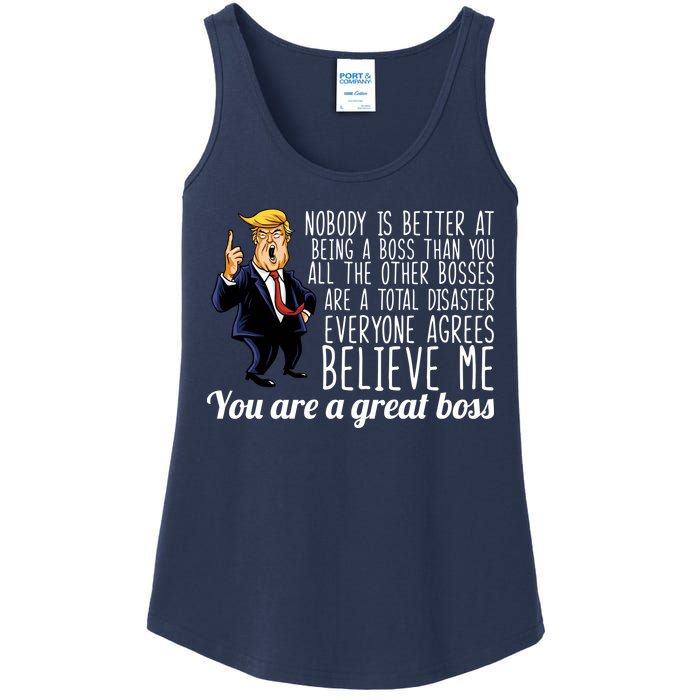 Your A Great Boss Donald Trump Ladies Essential Tank