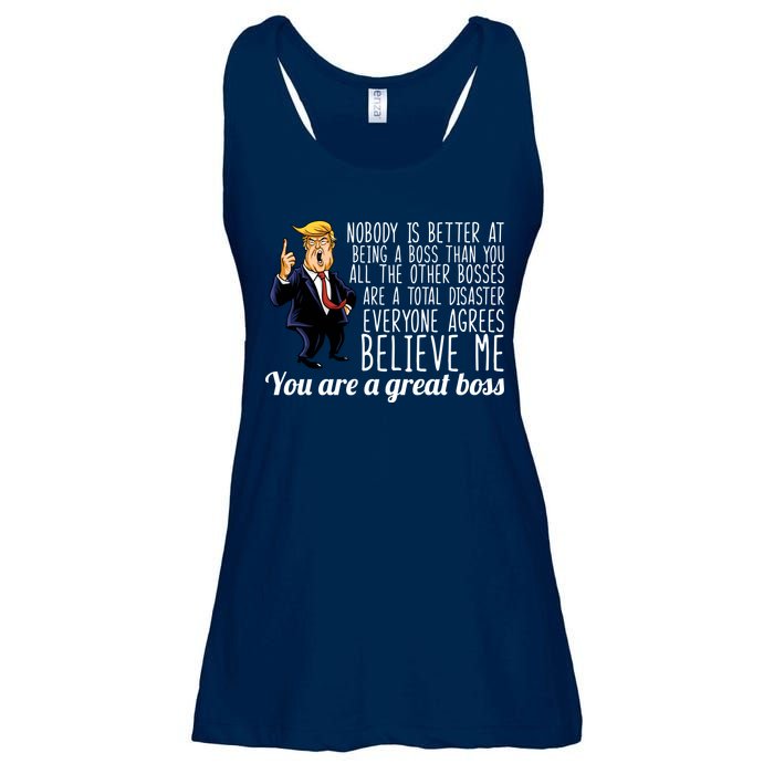 Your A Great Boss Donald Trump Ladies Essential Flowy Tank