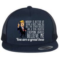 Your A Great Boss Donald Trump Flat Bill Trucker Hat