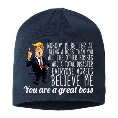 Your A Great Boss Donald Trump Sustainable Beanie