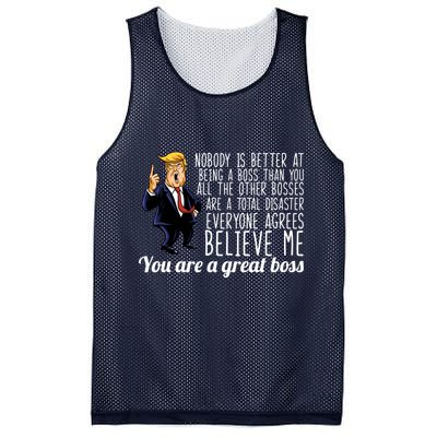 Your A Great Boss Donald Trump Mesh Reversible Basketball Jersey Tank