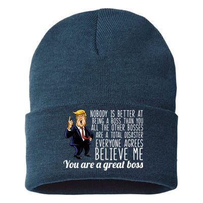 Your A Great Boss Donald Trump Sustainable Knit Beanie