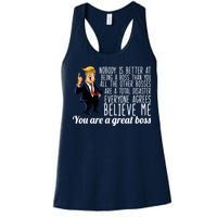 Your A Great Boss Donald Trump Women's Racerback Tank