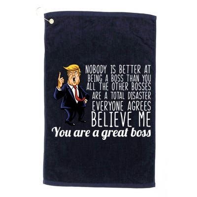 Your A Great Boss Donald Trump Golf Towel