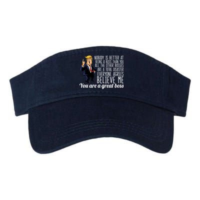 Your A Great Boss Donald Trump Valucap Bio-Washed Visor