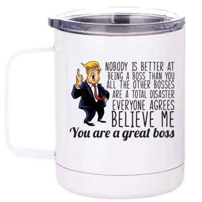 Your A Great Boss Donald Trump 12 oz Stainless Steel Tumbler Cup