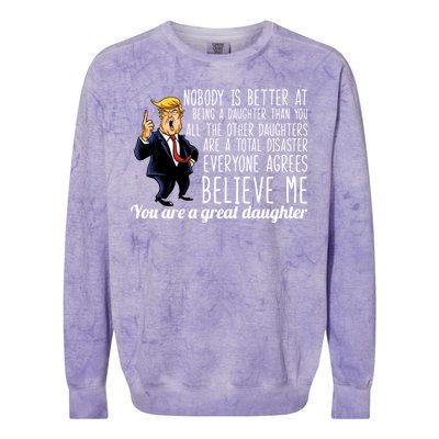 Your A Great Daughter Donald Trump Colorblast Crewneck Sweatshirt