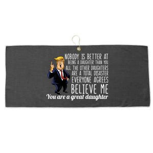 Your A Great Daughter Donald Trump Large Microfiber Waffle Golf Towel