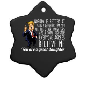 Your A Great Daughter Donald Trump Ceramic Star Ornament