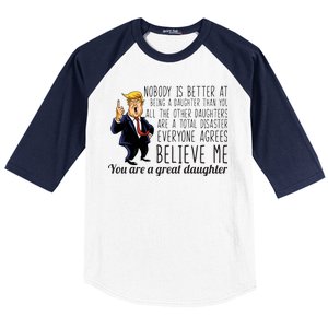 Your A Great Daughter Donald Trump Baseball Sleeve Shirt