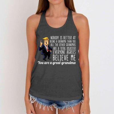 Your A Great Grandma Donald Trump Women's Knotted Racerback Tank