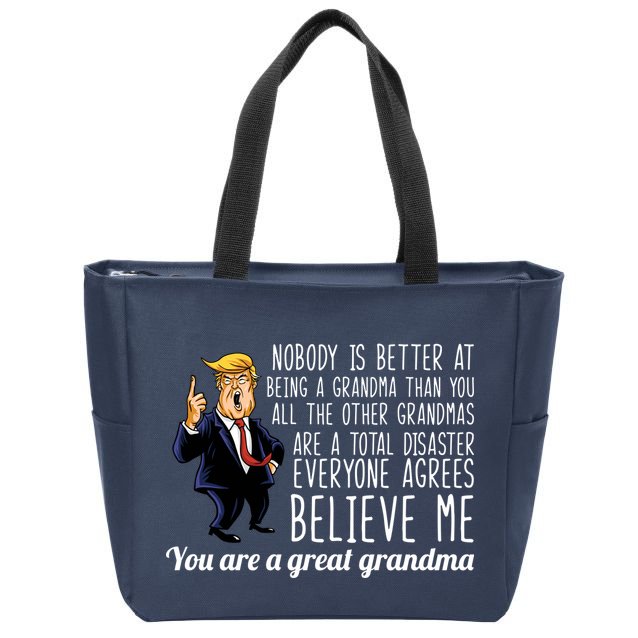 Your A Great Grandma Donald Trump Zip Tote Bag