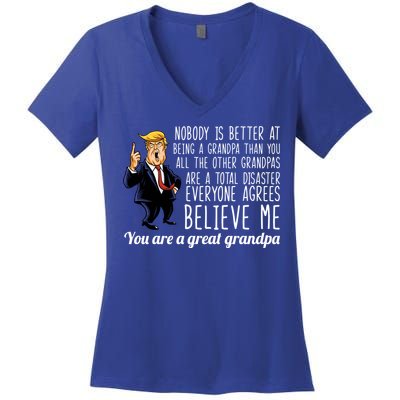 Your A Great Grandpa Donald Trump Women's V-Neck T-Shirt