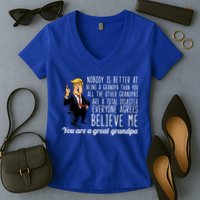 Your A Great Grandpa Donald Trump Women's V-Neck T-Shirt