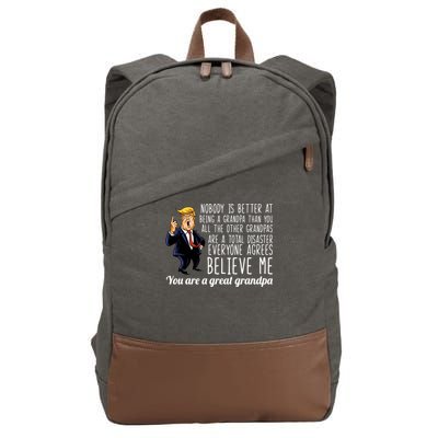 Your A Great Grandpa Donald Trump Cotton Canvas Backpack