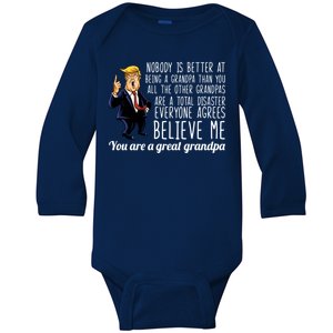 Your A Great Grandpa Donald Trump Baby Long Sleeve Bodysuit