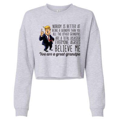 Your A Great Grandpa Donald Trump Cropped Pullover Crew