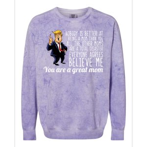 Your A Great Mom Donald Trump Colorblast Crewneck Sweatshirt