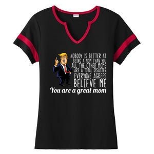 Your A Great Mom Donald Trump Ladies Halftime Notch Neck Tee