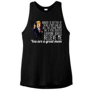 Your A Great Mom Donald Trump Ladies PosiCharge Tri-Blend Wicking Tank