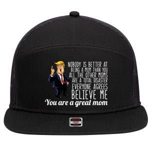 Your A Great Mom Donald Trump 7 Panel Mesh Trucker Snapback Hat