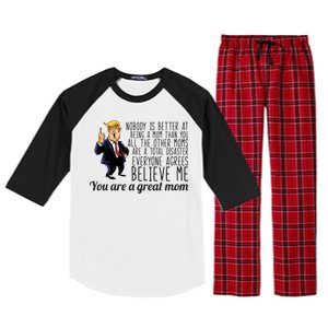 Your A Great Mom Donald Trump Raglan Sleeve Pajama Set