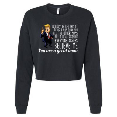 Your A Great Mom Donald Trump Cropped Pullover Crew