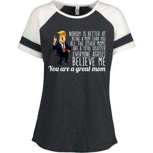 Your A Great Mom Donald Trump Enza Ladies Jersey Colorblock Tee