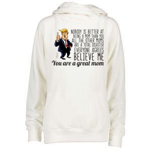 Your A Great Mom Donald Trump Womens Funnel Neck Pullover Hood