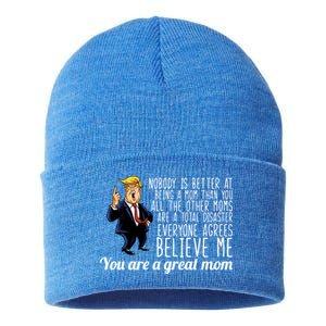 Your A Great Mom Donald Trump Sustainable Knit Beanie