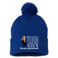 Your A Great Mom Donald Trump Pom Pom 12in Knit Beanie