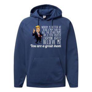 Your A Great Mom Donald Trump Performance Fleece Hoodie