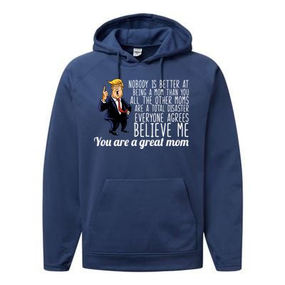 Your A Great Mom Donald Trump Performance Fleece Hoodie